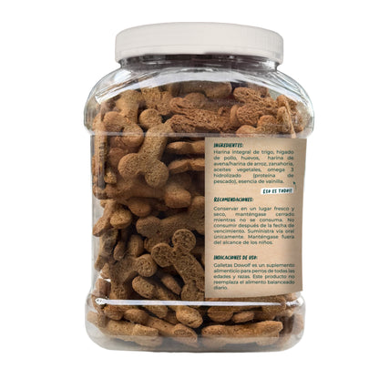 Caja x6 Bomboneras 1Kg de Galletas Pollo, Zanahoria y OMEGA 3