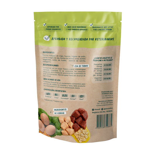 Caja x24 Galletas 200 gr Mixtas Pollo y ternera con colágeno