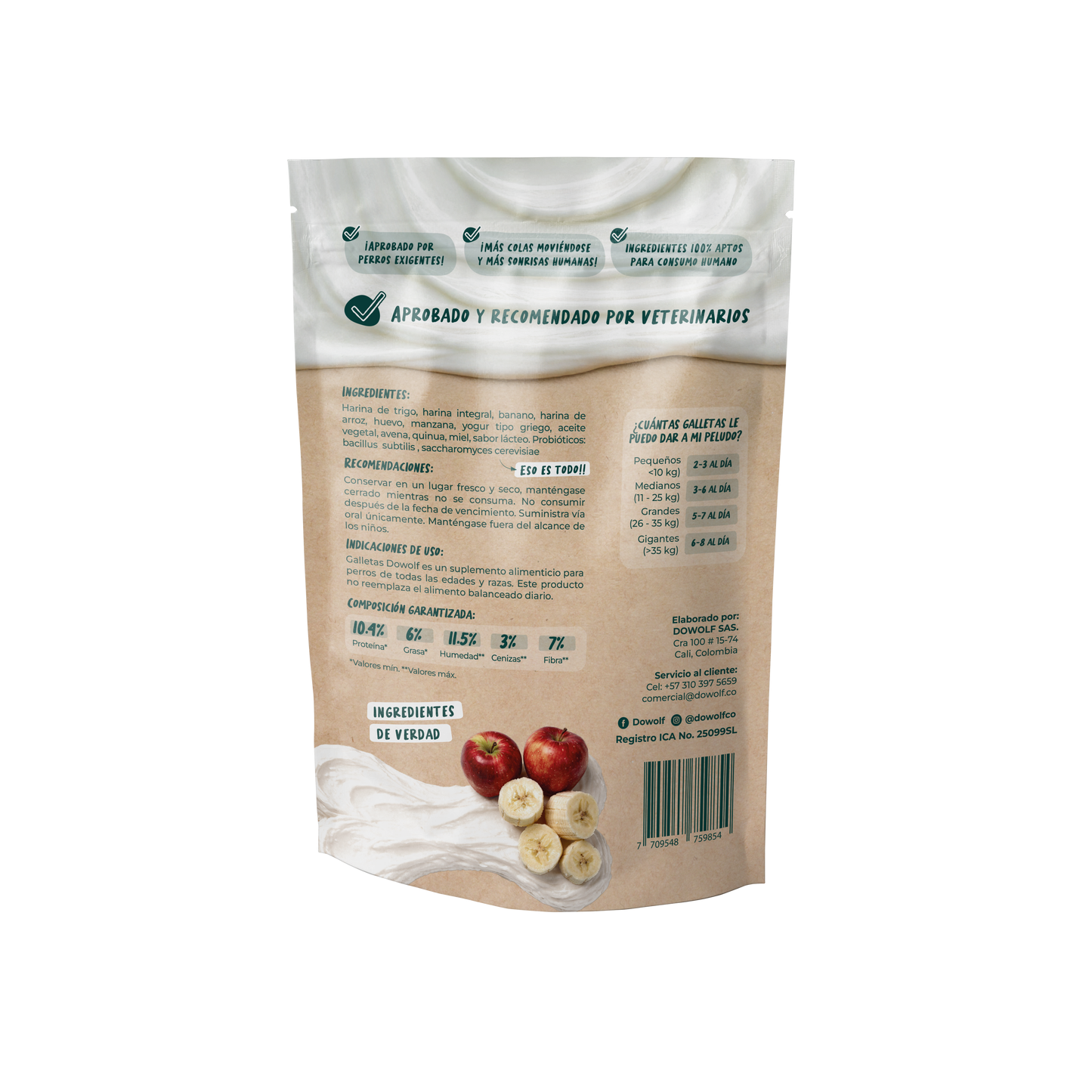 Caja x24 Galletas 200gr Yogur Griego Banano y Manzana