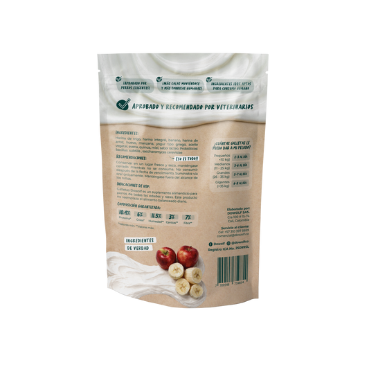 Caja x24 Galletas 200gr Yogur Griego Banano y Manzana
